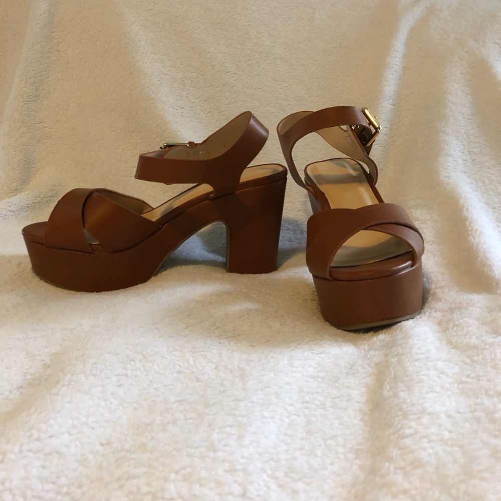 Modcloth chunky heel platform 8.5 brown